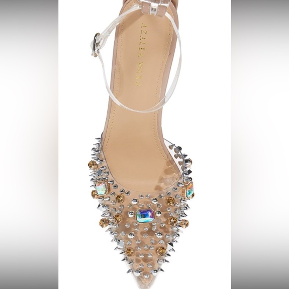 Azalea Wang Shoes - Azalea Wang Embellished PVC Pointed Toe Heels. Brand new sending an offering.